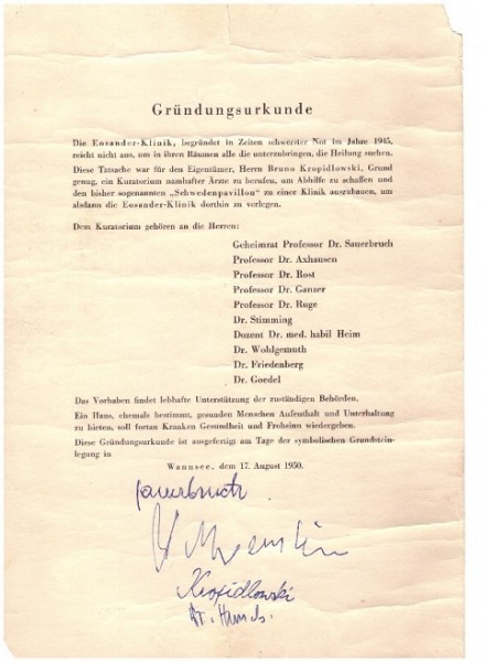 FERDINAND SAUERBRUCH (1875-1951) Professor Dr., dt. Chirurg an der Charite, Geheimrat, Generalarzt