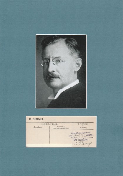 CARL RUNGE (1856-1927) dt. Mathematiker und Physiker, 1904 erster Professor für angewandte Mathematik, begründete die Runge-Theorie