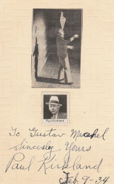 PAUL KIRKLAND (Daten unbekannt) amerikanischer ? Jongleur, Artist