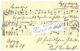 PAUL UMLAUFT (1853-1924) deutscher Komponist, Chordirigent und Liedbegleiter sowie Musikkritiker der Spätromantik, Kgl. Professor in Dresden