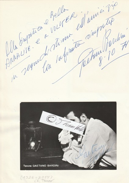 GAETANO BARDINI (1926-2017) italienischer Opernsänger, Tenor