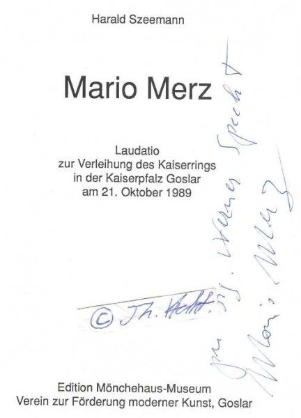MARIO MERZ (1925-2003) italienischer Künstler und Hauptvertreter der Arte Povera