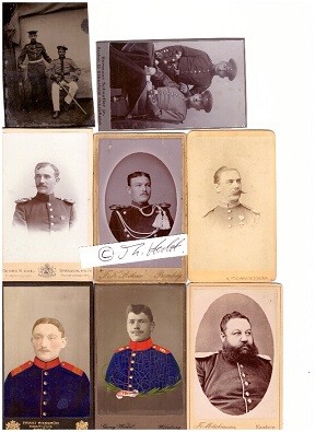 MILITÄR Deutsche Soldaten/Offiziere - SAMMLUNG von 30 cdv (carte de visite) - Kabinettphotos der Jahrhundertwende bis 1. Weltkrieg