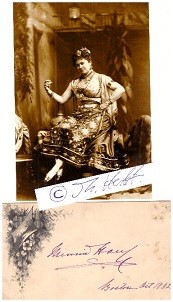 MINNIE HAUK (1851-1929) US-amerikanische Opernsängerin (Mezzosopran), wesentliches Verdienst war die Neuinterpretation der Carmen, verheiratet mit dem österreichisch-amerikanischen Schriftsteller Ernst von Hesse-Wartegg