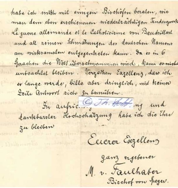 MICHAEL KARDINAL FAULHABER (Michael von Faulhaber, 1869-1952) Erzbischof von München und Freising, Widerstandskämpfer gegen Hitler