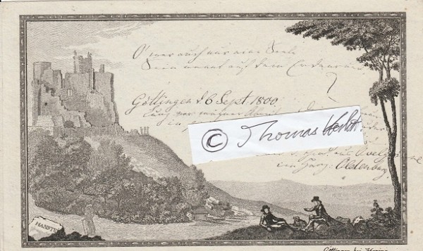 A.G. ACHGELIS (Daten unbekannt) Stud(ent) der Theol(ogie) aus Ovelgönne im Herzog(thum) Oldenburg