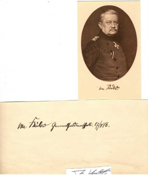 KARL VON BÜLOW (1846-1921) preußischer Generalfeldmarschall im Ersten Weltkrieg, Heerführer, Pour le Mérite