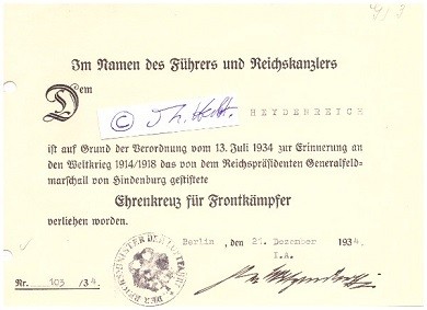 BODO VON WITZENDORFF (1876-1943) dt. General der Flieger der Luftwaffe im Zweiten Weltkrieg, 1931-33 Kommandant von Berlin, Chef der Zentralabteilung im RLM, Ritterkreuz des Greifenordens[, Deutsches Kreuz in Silber...
