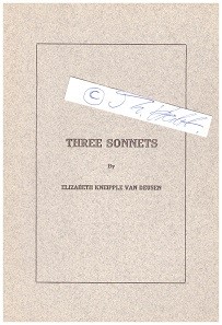 ELIZABETH KNEIPPLE VAN DEUSEN (Edith Roberts, Daten unbekannt) verheiratet mit Captain R.J. VAN DEUSEN, Secretario Particular del Gobernador San Juan, PORTO RICO, ebenso Luftfahrtpionier Pan American Airways des Airmail Service between Porto Rico and the United States. Edith Elizabeth (Kneipple) Roberts, aka Van Deusen, was an author who had several of her novels made into Hollywood movies. She also wrote about Puerto Rico, a place she traveled to many times and where she married her first husband.