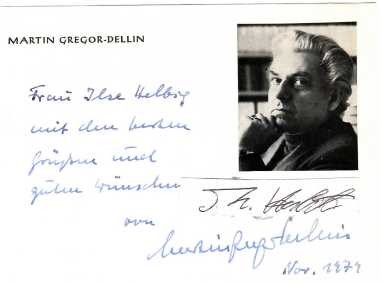 MARTIN GREGOR-DELLIN (1926-88) deutscher Schriftsteller / german writer