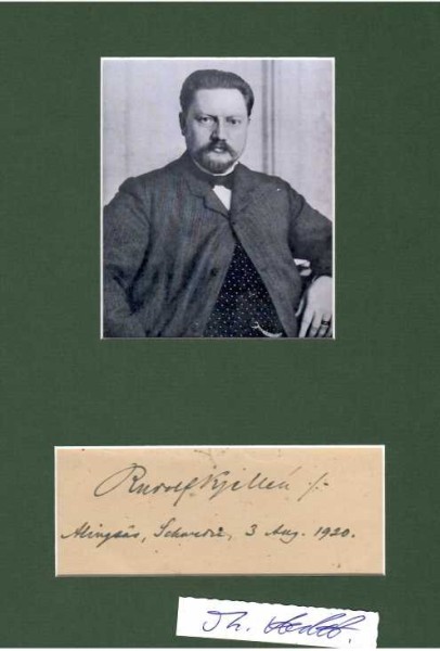RUDOLF KJELLEN (1864-1922) Professor Dr., schwedischer Staatswissenschaftler und Politiker. Er prägte den Begriff Geopolitik.