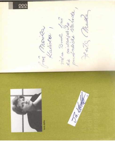 HERTA MÜLLER (1953) rumäniendeutsche Schriftstellerin (Aktionsgruppe Banat), 2009 erhielt sie den Nobelpreis für Literatur für ihr sprachgewaltiges Gesamtwerk über die rumänische Diktatur.