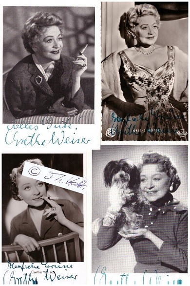 GRETHE WEISER (1903-70) deutsche Bühnen- und Filmschauspielerin, Kabarettistin, Chansonsängerin