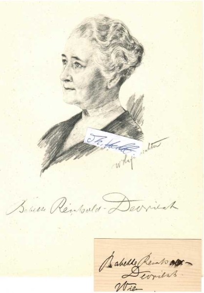 BABETTE REINHOLD-DEVRIENT (Babette Devrient-Reinhold,1863-1940) deutsch-österreichische Theater- und Filmschauspielerin, 1889-1932 am Wiener Burgtheater, Ehrenmitglied, verheiratet mit Max Devrient