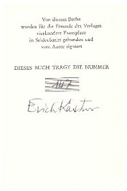 ERICH KÄSTNER (1899-1974) deutscher Schriftsteller