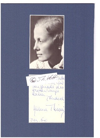 HELENE THIMIG-REINHARDT (1889-1974) Professor Dr. , österreichische Schauspielerin, Regisseurin und Theaterdirektorin, Frau von Max Reinhardt