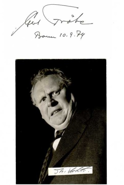 GERT FRÖBE (1913-88) deutscher Schauspieler, Charakterdarsteller, Komiker
