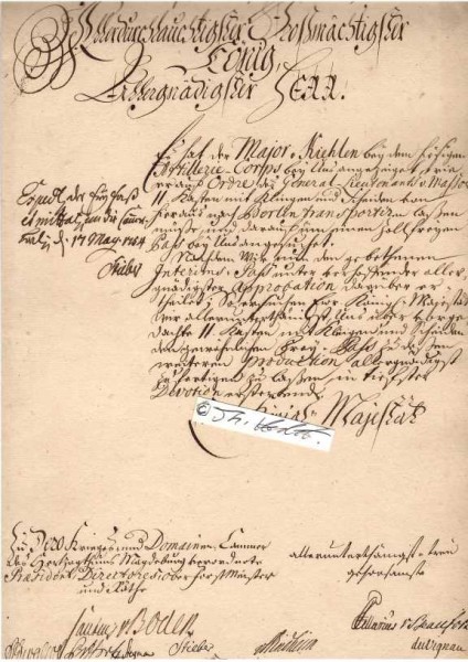 AUGUST FRIEDRICH VON BODEN (1682-1762) preußischer Finanzminister, 1739 zum Wirklichen Geheimen Etats- und Kriegsrat befördert, Finanzminister unter Soldatenkönig Friedrich Wilhelm I. und Friedrich II. dem Großen