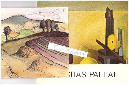 FELICITAS PALLAT (Felicitas Ziesemer, 1925-2022) deutsche Malerin, Graphikerin und Objektkünstlerin, Tochter des Kameramann Edgar Ziesemer (1895-1971). Sie studierte an der HfBK bei Max Kaus und Emil Schumacher. Felicitas (auch Fee Pallat) Pallat hatte Ausstellungen in bedeutenden Galerien u.a. in der Galerie Lietzow, der Galerie Ludwig Lange und der Galerie Ketterer. Sie arbeitete im Umkreis von Heinrich Richter, Jochen Senger, Karl Oppermann und dem Bildhauer Ohlwein. In den 60er Jahren bereiste sie mit Richter und Senger Norwegen.