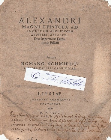 ROMANO SCHMIEDT sindico vallis Ioachimicae