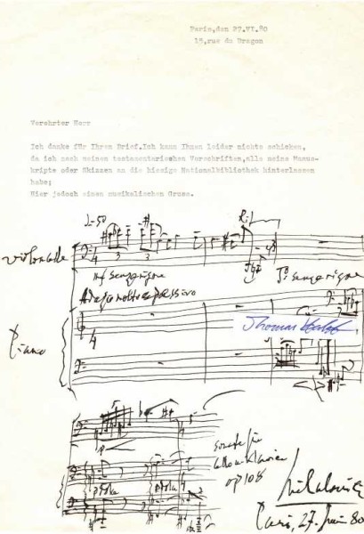 MARCEL MIHAILOVICI (1898-1985) rumänisch-französischer Komponist / romanian-french composer