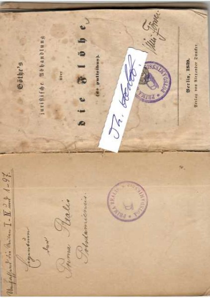 (JOHANN WOLFGANG VON GOETHE fing.) OTTO PHILIPP ZAUNSCHLIFFER (1653–1729) deutscher Jurist und Hochschullehrer