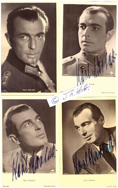 KARL MARTELL (1896-1966) deutscher Schauspieler und Regisseur vom Dokumentarfilmen, UFA-Star, in den1930er Jahre La Habanera, Der Spieler und Frauen für Golden Hill, im Krieg Alarm, Ohm Krüger, Damals und Das alte Lied