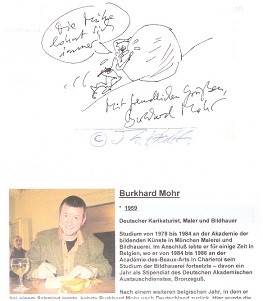 BURKHARD MOHR (1959) deutscher Karikaturist, Maler und Bildhauer