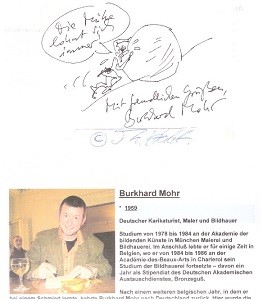 BURKHARD MOHR (1959) deutscher Karikaturist, Maler und Bildhauer