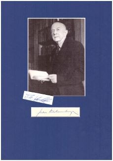 JEAN SCHLUMBERGER (1877-1968) deutsch-französischer Journalist und Schriftsteller, Mitbegründer der Zeitschrift Nouvelle Revue Française (Wiege der literarischen Moderne Frankreichs), wandte sich von seinem ursprünglichen Protestantismus ab und vertrat den Agnostizismus, zweiter Vater des deutschen Schriftstellers Joseph Breitbach