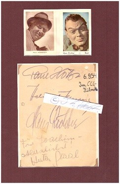 PAUL HÖRBIGER (1894-1981), HANS RICHTER (1919-2008), HERTA STAAL (1930-2021), HELMUT J...?