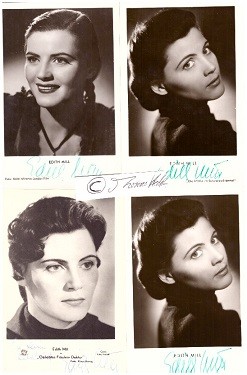 EDITH MILL (1925-2007 Kanada) österreichische Schauspielerin, u.a. Heiße Ernte (1956) und Jägerblut (1957)