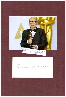 ENNIO MORRICONE (1928-2020) italienischer Komponist, Dirigent und Oscarpreisträger. Er komponierte die Musik für mehr als 500 Filme, u.a. für das Western-Epos SPIEL MIR DAS LIED VOM TOD / italian composer