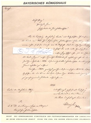 FRIEDRICH VON SCHNITZLEIN (1797-1865) Professor für Befestigungswissenschaften, 1855 Gouverneur der Bundesfestung Landau, 1863 Generalleutnant