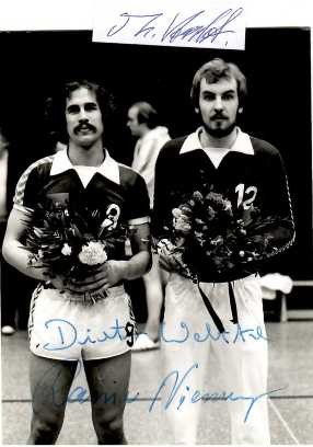DIETER WALTKE (1953), RAINER NIEMEYER (1955-2016, deutscher Handballspieler und -trainer. Der Torwart wurde 1978 Weltmeister) deutsche Handballspieler, Weltmeister 1978