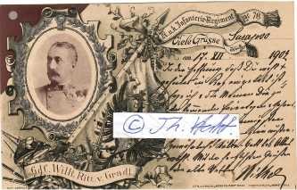 WILHELM RITTER VON GRADL (vorm. Wilhelm Gradl, 1833-1909) österreichischer General der Kavallerie, Feldmarschall-Lieutenant