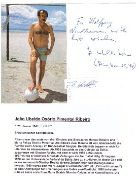 JOAO UBALDO RIBEIRO (1941-2014) brasilianischer Schriftsteller / brasilian writer
