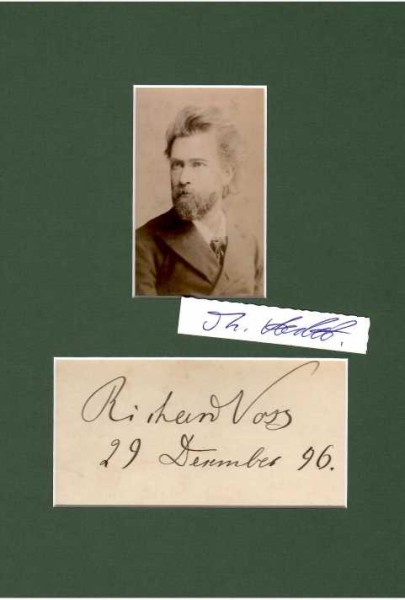 RICHARD VOß (Richard Voss, 1851-1918) deutscher Schriftsteller, Bibliothekar der Wartburg, unterhielt homosexuelle Beziehungen in höchsten Kreisen