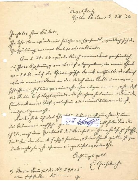 EBERHARD GRISEBACH (1880-1945) Professor Dr., deutscher Philosoph, der durch seine Freundschaft mit Friedrich Gogarten (1887–1967), neben Karl Barth (1886–1968), einem Begründer der so genannten 'Dialektischen Theologie', und als Mitentdecker und Mitbegründer der so genannten dialogischen Ich-Du-Philosophie die philosophische und theologische Diskussion der 1920er- und 1930er-Jahre mit angeregt hat; Kunst-Mäzem, Gewschäftsführer des Kunstvereins Jena, befreundet u.a. mit Edvard Munch und Ernst Ludwig Kirchner, die ihn beide porträtierten.