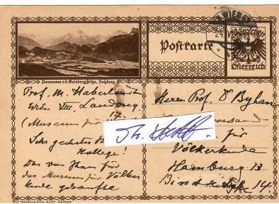 MICHAEL HABERLANDT (1860-1940) Professor Dr., österreichischer Volkskundler und Indologe