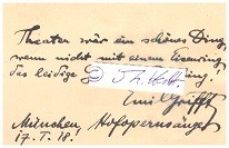 EMIL GRIFFT (EMIL GIFT, 1879-1941 SM als NS-Verfolgter Künstler) deutscher Opernsänger (Bass-Bariton) jüdischen Glaubens, 1916-33 Münchner Hofoper, Kammersänger, Cousin der bekannten Brecht-Interpretin Therese Giehse