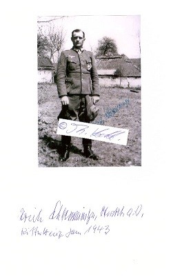 ERICH SCHLEMMINGER (1908-2011) Obstlt. (BGS) mit Ritterkreuz, Kdr. Div.Füs.Btl. 168 im Zweiten Weltkrieg / Knight´s Cross