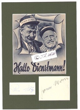 HANS MOSER (1880-1964) österreichischer Komiker, Volksschauspieler; PAUL HÖRBIGER (1894-1981) österreichischer Schauspieler