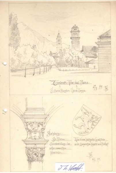 TRIENT und SALZBURG (1899) - FRIEDRICH BOLTE (Daten unbekannt, aus Berlin) Stadtbauinspektor in KÖLN
