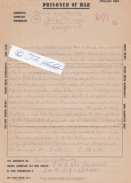 SMILO FREIHERR VON LÜTTWITZ (Smilo von Lüttwitz, 1895-1975) deutscher General der Panzertruppe im Zweiten Weltkrieg, Ritterkreuz des Eisernen Kreuzes mit Eichenlaub und Schwertern