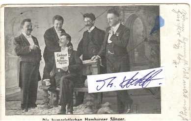 DIE HUMORISTISCHEN HAMBURGER SÄNGER (gegrd. 1896) folkloristische Hamburger Combo der Jahrhundertwende