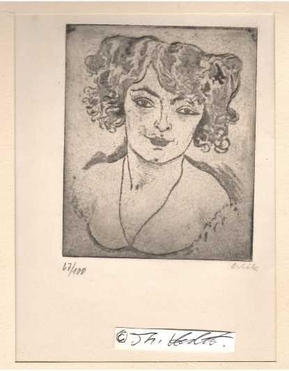 EMIL ORLIK (1870-1932) Professor Dr., deutscher Maler und Graphiker, u.a. Wiener Secession, aud der er 1904 mit Gutav Klimt austrat.