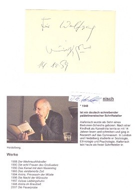 SALIM ALAFENISCH (1948) palästinensischer Schriftsteller und Erzähler mit israelischer Staatsbürgerschaft, Sohn eines Beduinenscheiches in der Negev-Wüste, Geschichtenerzähler