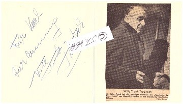 WILLY TRENK-TREBITSCH (1902-83) österreichischer Schauspieler / Austrian actor. He was born in Vienna. He was especially famous for his performances as Mack the Knife in The Threepenny Opera