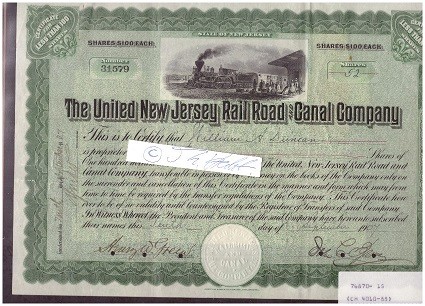 THE UNITED NEW JERSEY RAILROAD AND CANAL COMPANY 1907